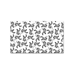 Erotic Pants Motif Black And White Graphic Pattern Black Backgrond Sticker (rectangular) by dflcprintsclothing