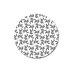 Erotic Pants Motif Black And White Graphic Pattern Black Backgrond Magnet 3  (round) by dflcprintsclothing