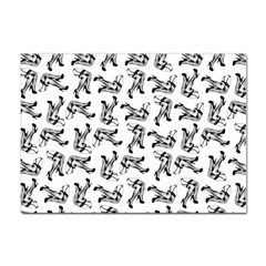 Erotic Pants Motif Black And White Graphic Pattern Black Backgrond Sticker A4 (10 Pack)