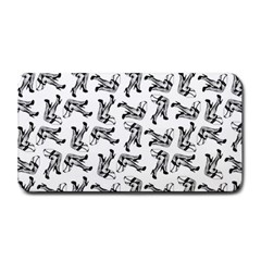 Erotic Pants Motif Black And White Graphic Pattern Black Backgrond Medium Bar Mat