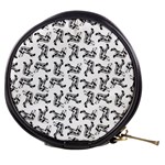 Erotic Pants Motif Black And White Graphic Pattern Black Backgrond Mini Makeup Bag Front