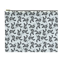 Erotic Pants Motif Black And White Graphic Pattern Black Backgrond Cosmetic Bag (xl) by dflcprintsclothing