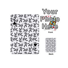 Erotic Pants Motif Black And White Graphic Pattern Black Backgrond Playing Cards 54 Designs (mini) by dflcprintsclothing