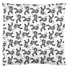 Erotic Pants Motif Black And White Graphic Pattern Black Backgrond Large Cushion Case (two Sides)