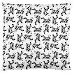 Erotic Pants Motif Black And White Graphic Pattern Black Backgrond Large Cushion Case (Two Sides) Front