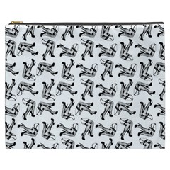 Erotic Pants Motif Black And White Graphic Pattern Black Backgrond Cosmetic Bag (xxxl) by dflcprintsclothing