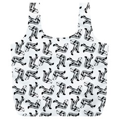 Erotic Pants Motif Black And White Graphic Pattern Black Backgrond Full Print Recycle Bag (xl) by dflcprintsclothing