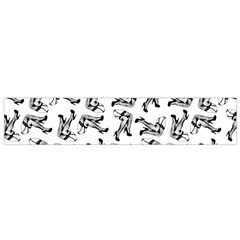 Erotic Pants Motif Black And White Graphic Pattern Black Backgrond Small Premium Plush Fleece Scarf