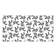 Erotic Pants Motif Black And White Graphic Pattern Black Backgrond Satin Shawl 45  X 80 