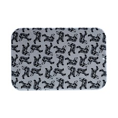 Erotic Pants Motif Black And White Graphic Pattern Black Backgrond Open Lid Metal Box (silver)   by dflcprintsclothing