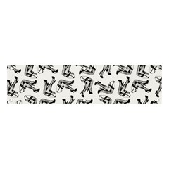 Erotic Pants Motif Black And White Graphic Pattern Black Backgrond Banner And Sign 4  X 1  by dflcprintsclothing