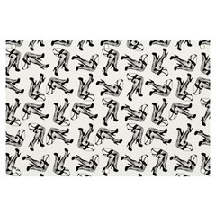 Erotic Pants Motif Black And White Graphic Pattern Black Backgrond Banner And Sign 6  X 4  by dflcprintsclothing