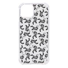 Erotic Pants Motif Black And White Graphic Pattern Black Backgrond Iphone 14 Tpu Uv Print Case by dflcprintsclothing