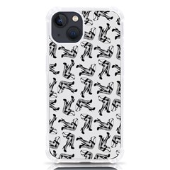 Erotic Pants Motif Black And White Graphic Pattern Black Backgrond Iphone 13 Tpu Uv Print Case by dflcprintsclothing