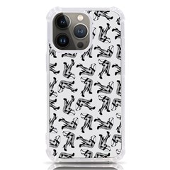 Erotic Pants Motif Black And White Graphic Pattern Black Backgrond Iphone 13 Pro Tpu Uv Print Case by dflcprintsclothing