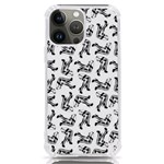 Erotic Pants Motif Black And White Graphic Pattern Black Backgrond iPhone 13 Pro Max TPU UV Print Case Front