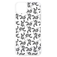 Erotic Pants Motif Black And White Graphic Pattern Black Backgrond Iphone 15 Pro Tpu Uv Print Case