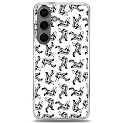 Erotic Pants Motif Black And White Graphic Pattern Black Backgrond Samsung Galaxy S24 6 2 Inch Tpu Uv Case by dflcprintsclothing