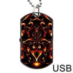 Year Of The Dragon Dog Tag Usb Flash (one Side) by MRNStudios