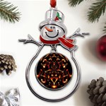 Year Of The Dragon Metal Snowman Ornament Front