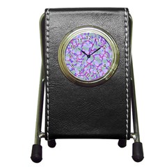 Kaleidoscope Dreams Pen Holder Desk Clock by dflcprintsclothing