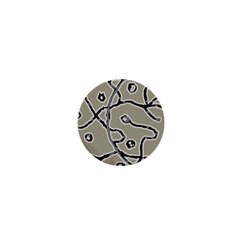 Sketchy Abstract Artistic Print Design 1  Mini Buttons by dflcprintsclothing