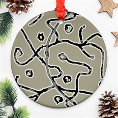 Sketchy Abstract Artistic Print Design Ornament (round)