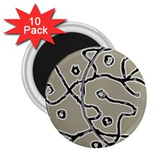 Sketchy Abstract Artistic Print Design 2 25  Magnets (10 Pack)  by dflcprintsclothing