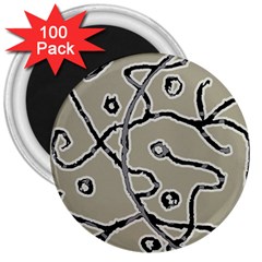 Sketchy Abstract Artistic Print Design 3  Magnets (100 Pack) by dflcprintsclothing