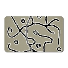 Sketchy Abstract Artistic Print Design Magnet (rectangular) by dflcprintsclothing