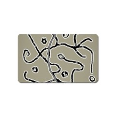 Sketchy Abstract Artistic Print Design Magnet (name Card) by dflcprintsclothing