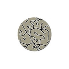 Sketchy Abstract Artistic Print Design Golf Ball Marker by dflcprintsclothing