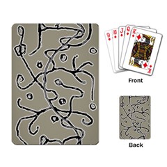 Sketchy Abstract Artistic Print Design Playing Cards Single Design (rectangle) by dflcprintsclothing