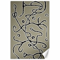 Sketchy Abstract Artistic Print Design Canvas 24  X 36  by dflcprintsclothing