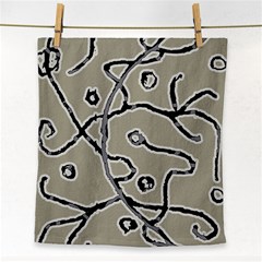 Sketchy Abstract Artistic Print Design Face Towel by dflcprintsclothing