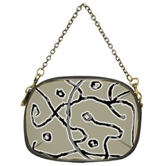 Sketchy Abstract Artistic Print Design Chain Purse (one Side)