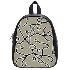 Sketchy Abstract Artistic Print Design School Bag (small) by dflcprintsclothing