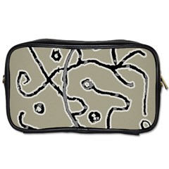 Sketchy Abstract Artistic Print Design Toiletries Bag (one Side)