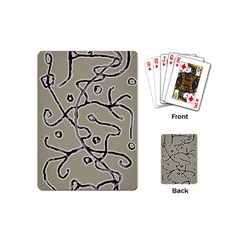 Sketchy Abstract Artistic Print Design Playing Cards Single Design (mini) by dflcprintsclothing