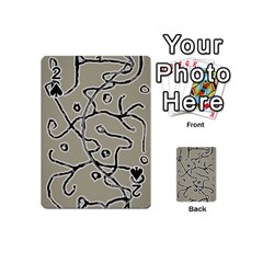 Sketchy Abstract Artistic Print Design Playing Cards 54 Designs (mini) by dflcprintsclothing