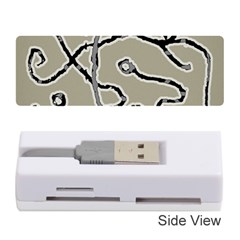 Sketchy Abstract Artistic Print Design Memory Card Reader (stick)