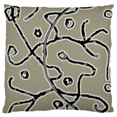 Sketchy Abstract Artistic Print Design Large Cushion Case (one Side) by dflcprintsclothing