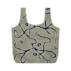 Sketchy Abstract Artistic Print Design Full Print Recycle Bag (m) by dflcprintsclothing