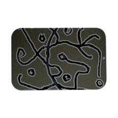 Sketchy Abstract Artistic Print Design Open Lid Metal Box (silver)   by dflcprintsclothing