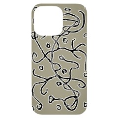 Sketchy Abstract Artistic Print Design Iphone 14 Pro Max Black Uv Print Case by dflcprintsclothing