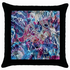 Three Layers Blend Module 1-5 Liquify Throw Pillow Case (black) by kaleidomarblingart