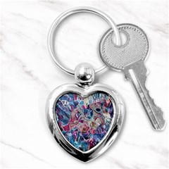 Three Layers Blend Module 1-5 Liquify Key Chain (heart) by kaleidomarblingart