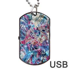 Three Layers Blend Module 1-5 Liquify Dog Tag Usb Flash (one Side) by kaleidomarblingart