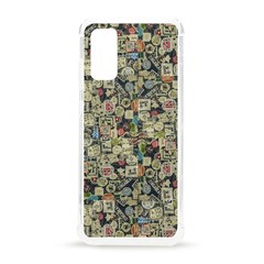 Sticker Collage Motif Pattern Black Backgrond Samsung Galaxy S20 6 2 Inch Tpu Uv Case by dflcprintsclothing