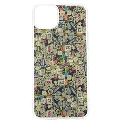 Sticker Collage Motif Pattern Black Backgrond Iphone 15 Pro Tpu Uv Print Case by dflcprintsclothing